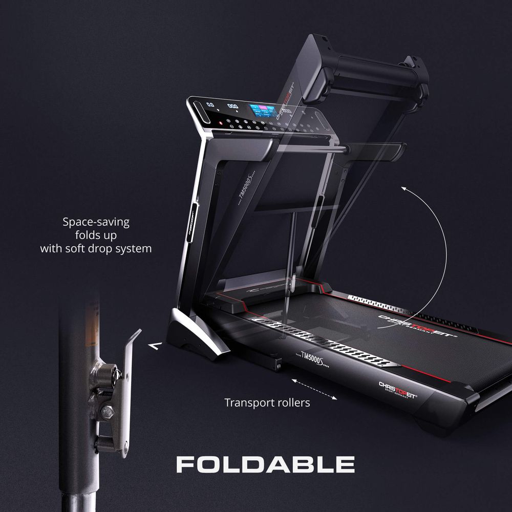 TM 5000S Tredemølle – Maksvekt 150kg og opptil 22km/t
