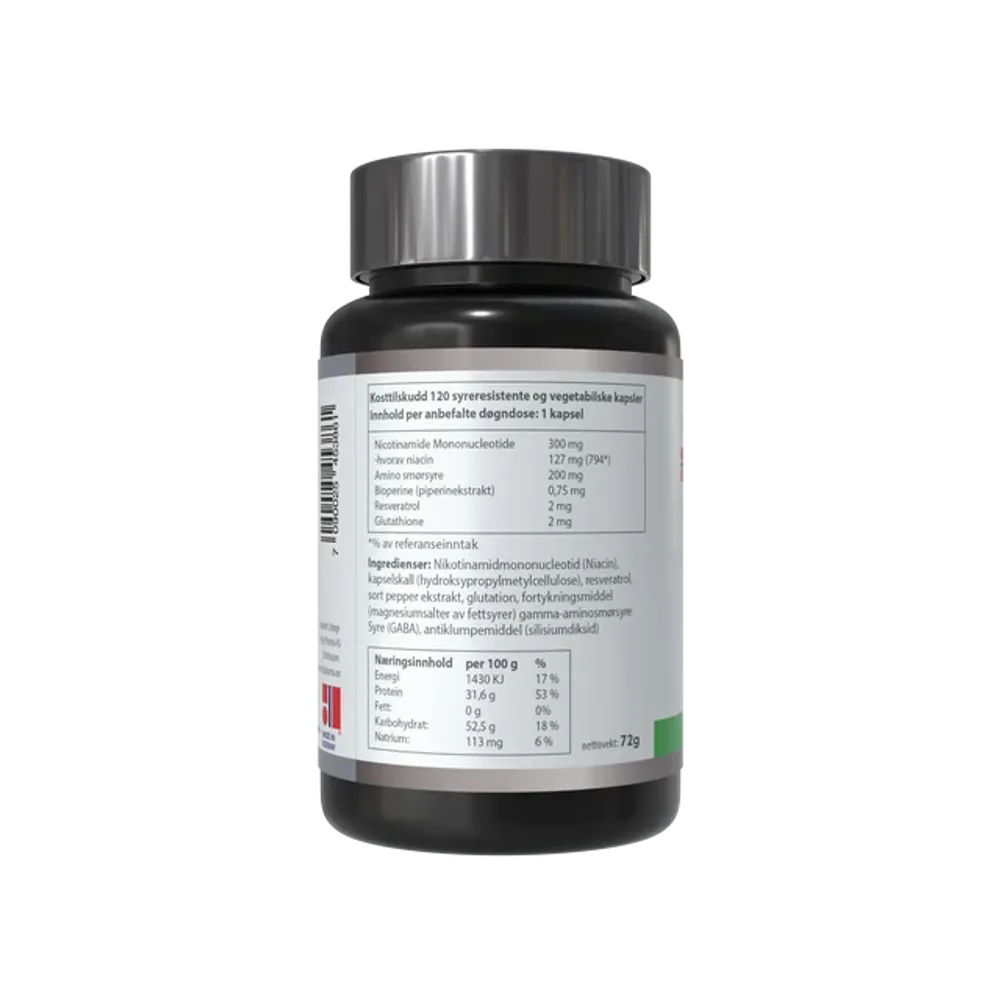 NMN 300 mg, 120 kapsler
