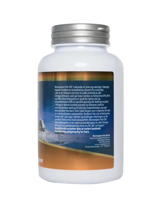 Hovedbilde Norwegian Fish Oil Lakseolje 500 mg - 250 kapsler