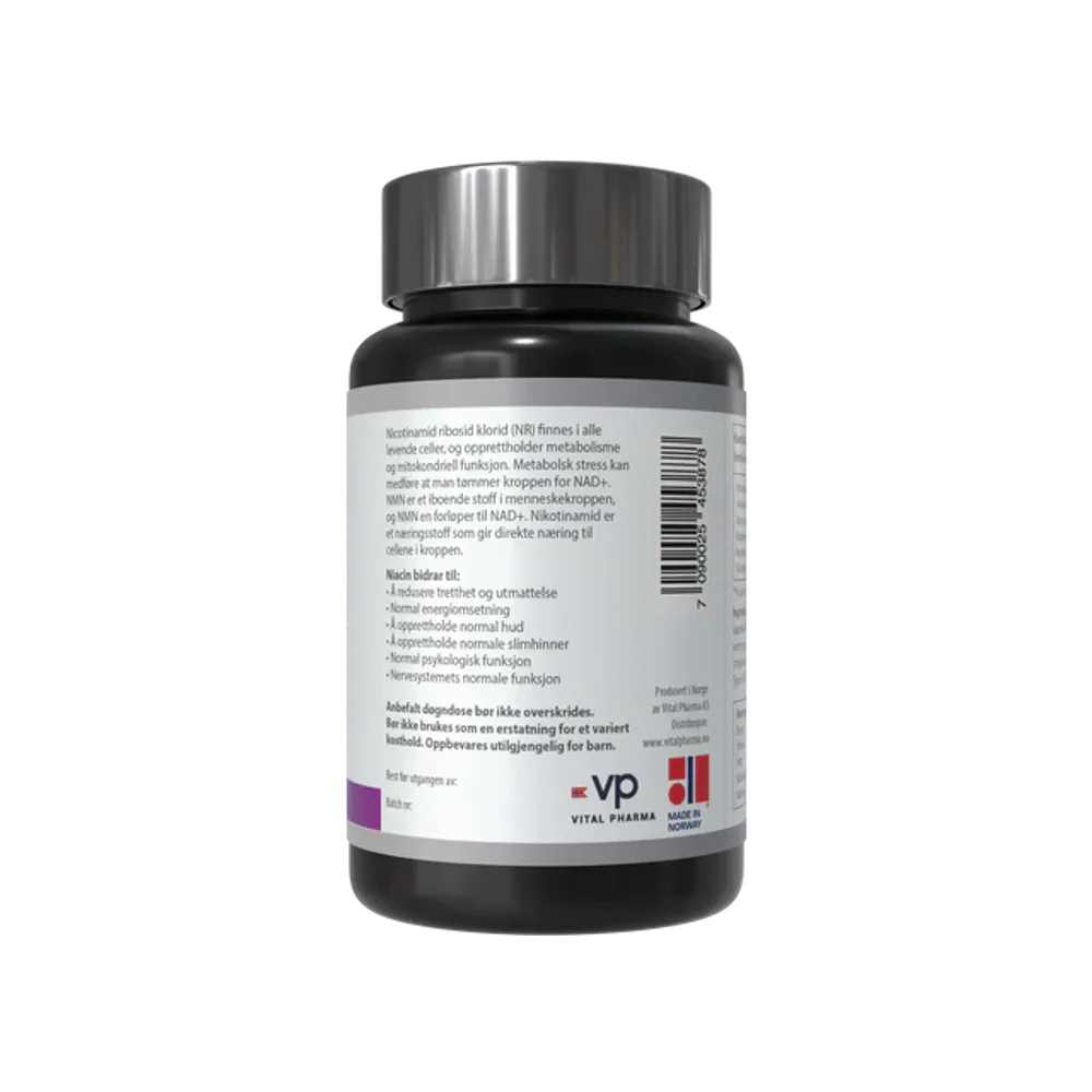 NAD+ 300 mg, 120 kapsler